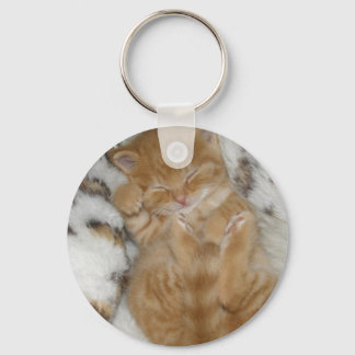 Super Cute Ginger Sleeping Kitten Sleutelhanger