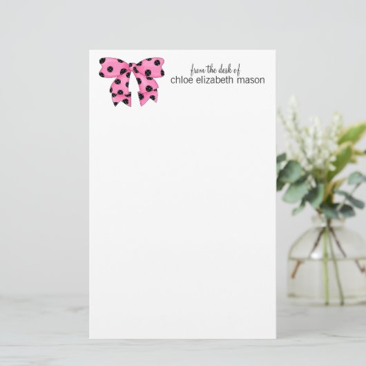 Super Cute Girly Stationery Briefpapier (Staand voorkant)