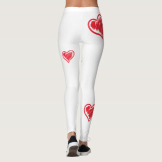 Super Cute Heart-Leggings voor Valentijnsdag Leggings