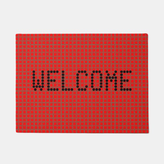 Super Cute Hot Red Stylish Pattern Deurmat (Voorkant)