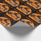 Super Cute Kat Bat & Witch Halloween Gift Cadeaupapier (Hoek)