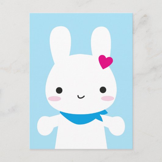 Super Cute Kawaii Bunny Briefkaart (Voorkant)