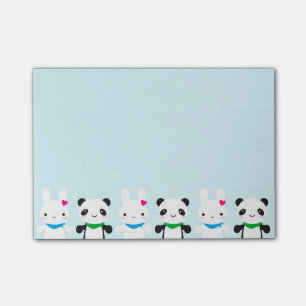Super Cute Kawaii Bunny en Panda Post-it® Notes