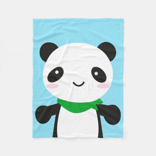 Super Cute Kawaii Panda Fleece Deken (Voorkant)