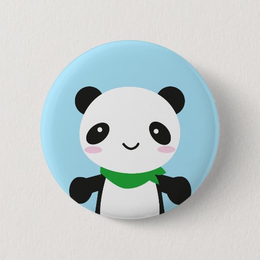 Super Cute Kawaii Panda Ronde Button 5,7 Cm (Voorkant)
