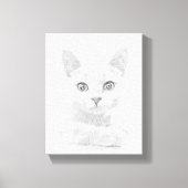SUPER CUTE Kitten Cat Portret Canvas Afdruk (Voorkant)