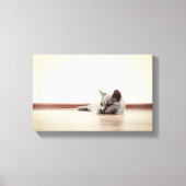 SUPER CUTE Kitten Portret - stijl Canvas Afdruk (Voorkant)