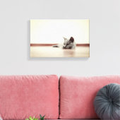 SUPER CUTE Kitten Portret - stijl Canvas Afdruk (Insitu (Woonkamer))