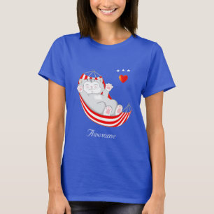Super Cute Kitty Chat en T-Shirt Hammock