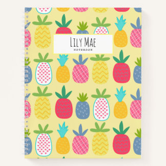 Super Cute Lemon Pineapple gepatteriseerd geperson Notitieboek
