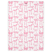 Super Cute Pink Coquette Bow Personalized Name Klembord (Achterkant)