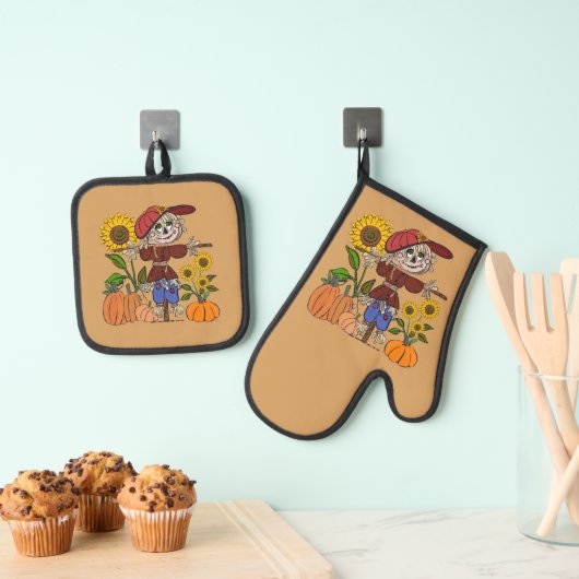 Super Cute Scarecrow Ovenwant & Pannenlap Set (Insitu(Ophanging))
