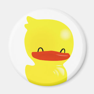 Super Cute Smiling and Cheerful Ducky Magnet Round Magneet