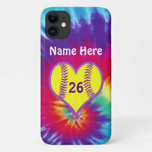 Super Cute Softball-telefoongesprekken, ouder tot  iPhone 11 Hoesje