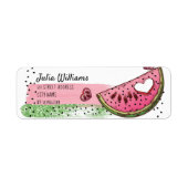Super Cute Watermelon Return Address Label (Voorkant)