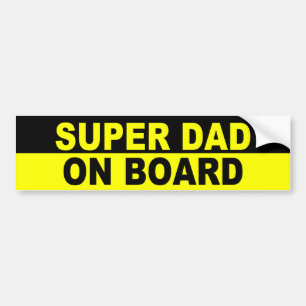 SUPER DAD AAN BOORD BUMPERSTICKER