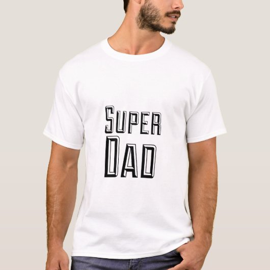 Super Dad Block Text T-shirt (Voorkant)