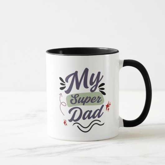 Super Dad Coffee Mug – Hero Dad Gift Idea Mok (Rechts)