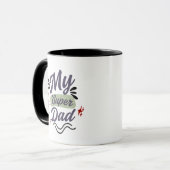 Super Dad Coffee Mug – Hero Dad Gift Idea Mok (Voorkant links)