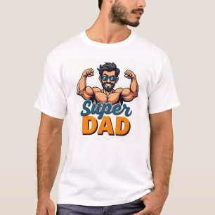 Super Dad Flex T-Shirt – Grappig Vaderdag cadeau
