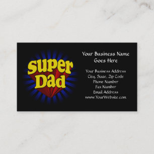 Super Dad, Fresh Red/Yellow/Blue Fathers Day Contactkaartje