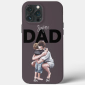 Super Dad Gepersonaliseerde Unieke Vaderdag Cadeau Case-Mate iPhone Case (Achterkant)