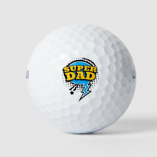 Super Dad Golf Balls Golfballen (Voorkant)