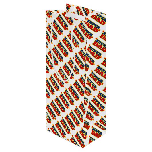 Super dad grafisch gevarieerde cadeautas (Achterkant Gekanteld)