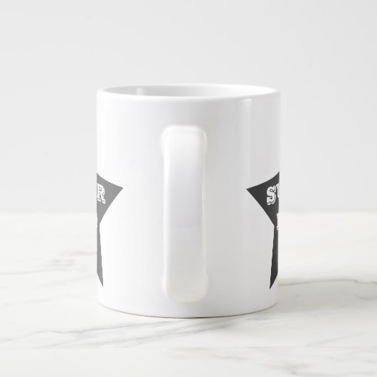 SUPER DAD | Gray Star Jumbo Mug (Dos)