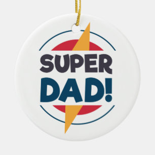 Super Dad Happy Vaderdag Versiering Keramisch Ornament