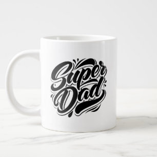 Super Dad Hero Typografie Ontwerp-67888 Extra Grote Beker