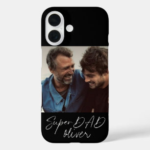 Super DAD Modern Script 1 Foto iPhone 16 Hoesje