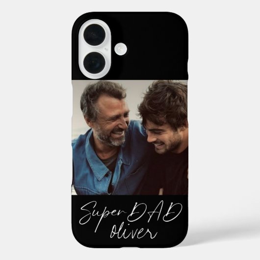 Super DAD Modern Script 1 Foto Case-Mate iPhone Case (Achterkant)
