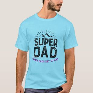 SUPER DAD Mountains T-shirt personnalisé pour Dads