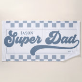 Super Dad opgericht | Monogram Strandlaken (Voorkant)