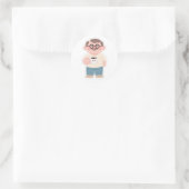 👨 Super Dad Ronde Sticker (Tas)