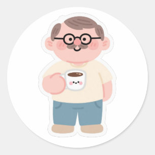 👨 Super Dad Ronde Sticker
