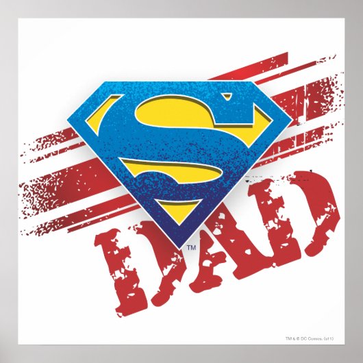 Super Dad Stripes Poster (Voorkant)