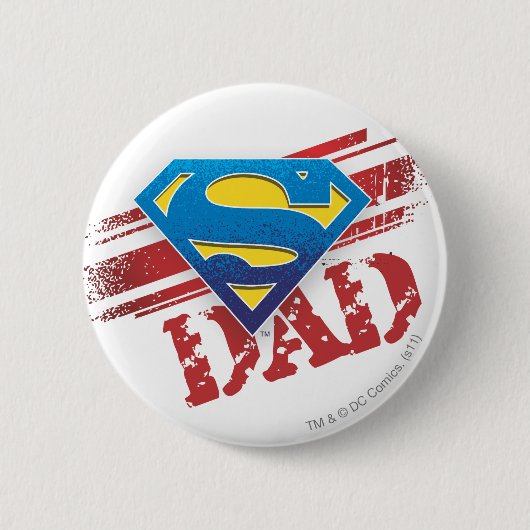 Super Dad Stripes Ronde Button 5,7 Cm (Voorkant)