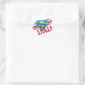 Super Dad Stripes Vierkante Sticker (Tas)
