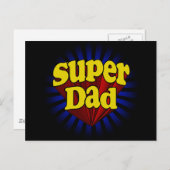 Super Dad, Superheld Red/Yellow/Blue Briefkaart (Voorkant / Achterkant)