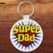 Super Dad, Superheld Red/Yellow/Blue Sleutelhanger (Voorkant)