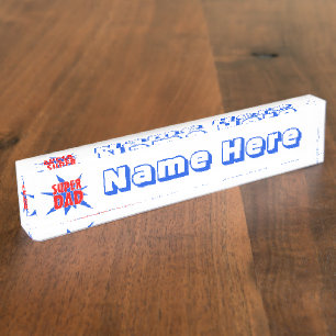 Super Dad Vaderdag Name Bord Naambordje