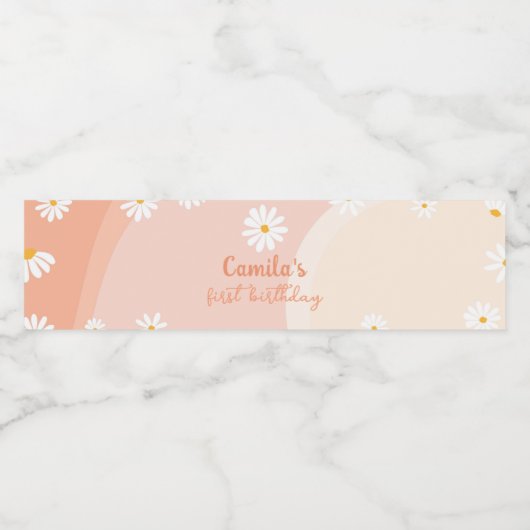 Super Daisy Anniversaire Fête Étiquette bouteille  (Étiquettes simples)