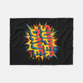 Super Dave Funny Name Daves Fleece Deken (Voorkant (Horizontaal))