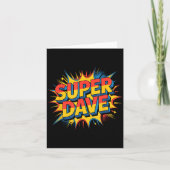 Super Dave Funny Name Daves Kaart (Voorkant)