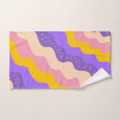 Super de rayure céleste jaune violet Abstraite (Serviette à main)
