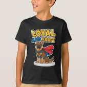 Super Dog Loyal en Dapper kunstwerk T-shirt (Voorkant)