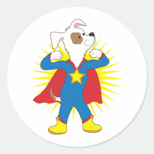 Super Dog Ronde Sticker