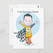 Super Duper Boy-postkaart Briefkaart (Voorkant / Achterkant)